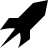 Icono de cohete negro, ilustrando la facilidad para encontrar talento destacado y optimizando y transformando tus procesos de negocios
